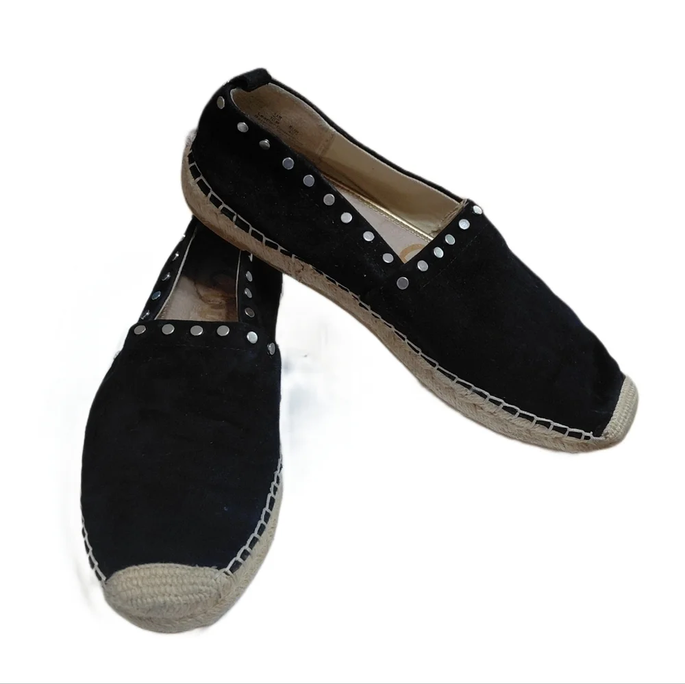 Sam Edelman Koda Black Espadrille Flats Women's Size 10